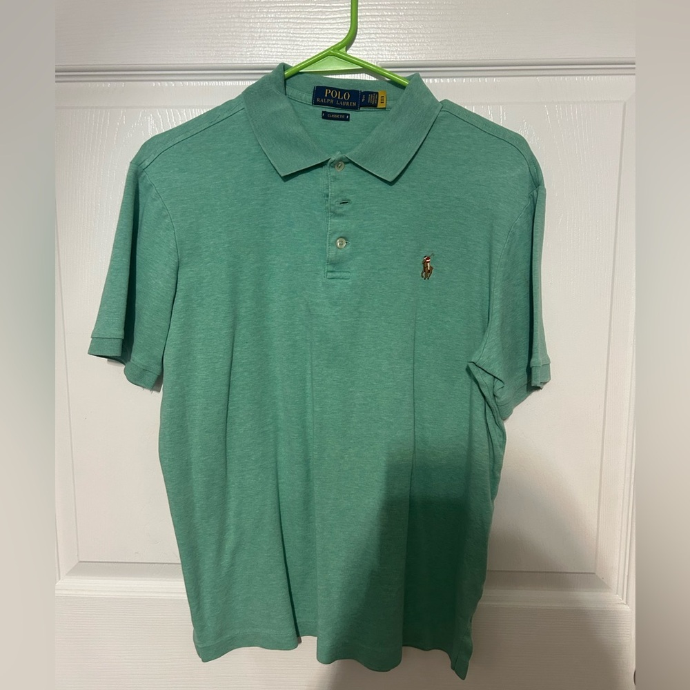Ralph Lauren Green Polo Shirt Classic Style